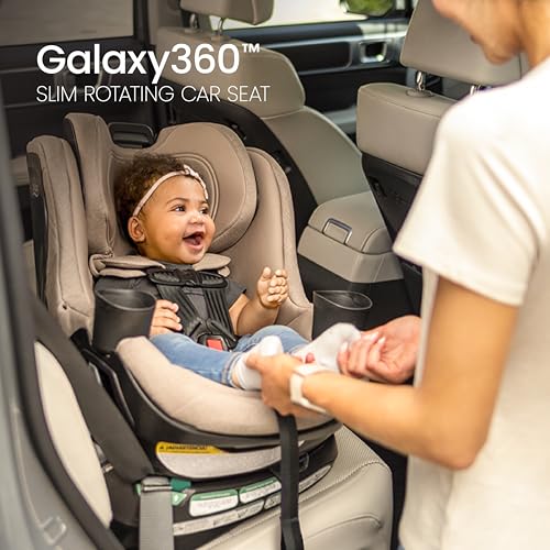 Britax Galaxy360 Slim Rotating Convertible Car Seat with SwivelSmooth Steel Ring – Teak