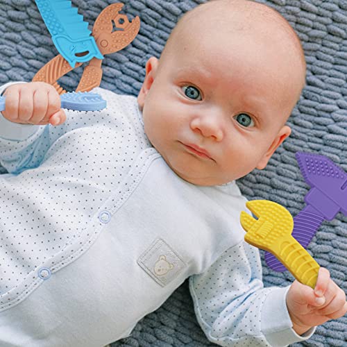 5PCS Baby Teething Toys, Silicone Sensory Chew Teether for Newborn Infant 0-6 9 12 18 Month ，Kids Travel Toys, BPA Free