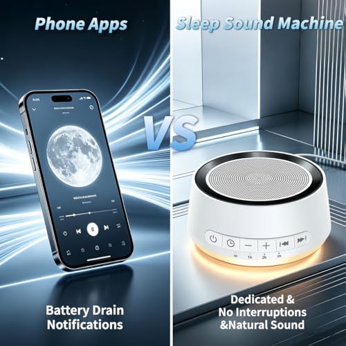 Sound Machine Night Light White Noise Machine with 30 Soothing Sounds 12 Colors Night Light Sleep Machine for Baby Kids Adults Brown Pink Nosie Machine with 32 Volume Levels for Office Home Travel