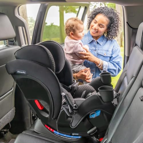 Evenflo All4Stages Slim 4-in-1 Convertible Car Seat (Tybee Black)