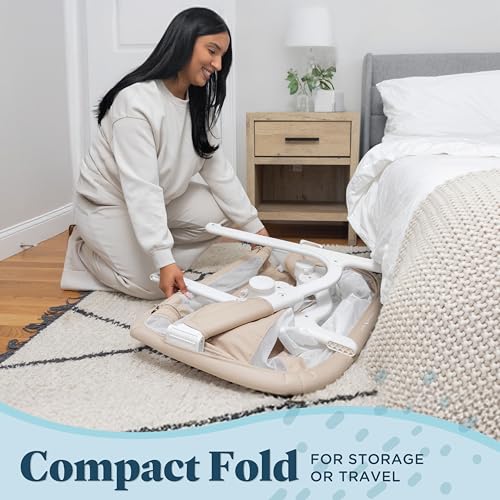 Baby Delight Beside Me Dreamer Bassinet | Bedside Sleeper & Baby Bassinet | 6-Position Height Adjustment | Organic Oat