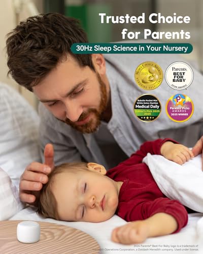 Babelio White Noise Sound Machine for Adults Kids Baby, Mini, 15 Non-looping Sounds, Timer, Memory Function, Easy to Pocket and Travel White