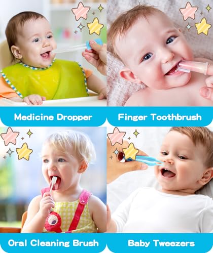 Baby Grooming and Healthcare Kit, Portable Baby Safety Care Set with Hair Brush Comb Nail Clipper Nasal Aspirator for Nursery Newborn Infant Girl Boy (25 in 1 Blue)