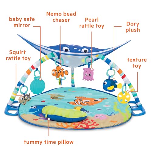 Bright Starts Disney Baby Finding Nemo Mr. Ray Ocean Lights & Music Gym, Ages Newborn +