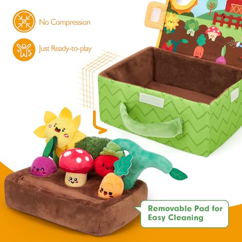 hahaland Baby Toys 6-12 Months - Fruits Vegetables Garden Plant Farm Plush