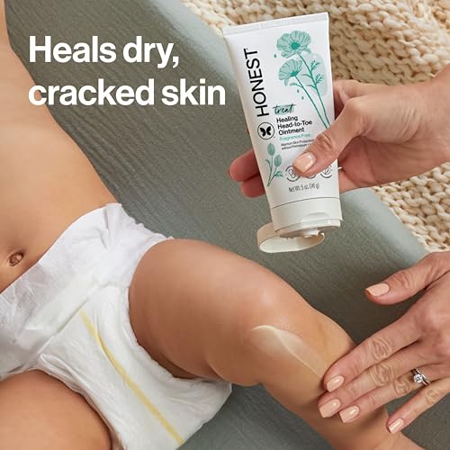 The Honest Company Head to Toe Multi-Purpose Healing Ointment, Safe for Sensitive Skin, Hypoallergenic, Fragrance-Free, Vegan, 5 oz