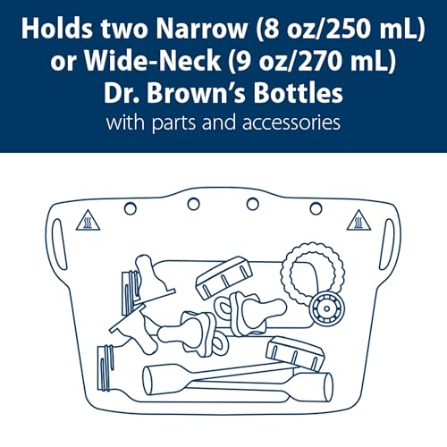 Dr. Brown's Microwave Steam Sterilizer Bag for Baby Bottles, Breast Pump Parts & Other Toddler Accessories, 100% Silicone, Reusable Sterilizing Bag