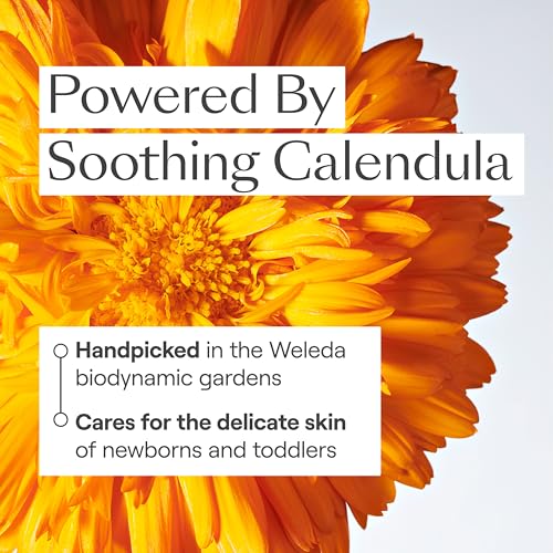 Weleda Baby Calendula 2-in-1 Gentle Shampoo and Body Wash, 6.8 Fluid Ounce, Plant Rich Cleanser with Calendula and Sweet Almond Oil