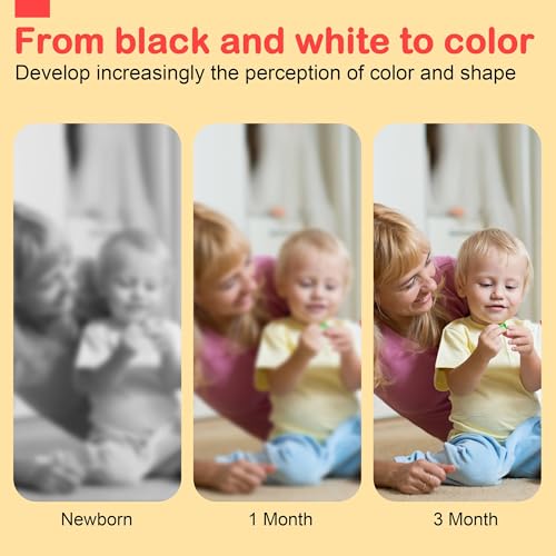 URMYWO Black and White Baby Toy, Tummy Time High Contrast Newborn Toys 0-3 Months, Soft Baby Book, Visual Stimulation Montessori Sensory Infant Toys 0-6-12 Months, Boy Girl Shower Gift