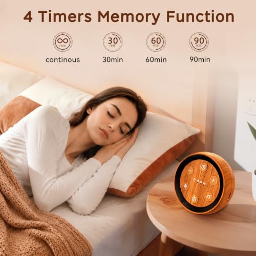 Sound Machine Baby Patter for Sleeping Cute White Noise Machine for Baby Kids Adults with 32 Soothing Sounds 32 Volume Levels Brown Noise Machine with 4 Timer Memory Funtion for Travel Office Privacy
