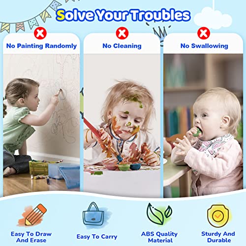 Kikidex Magnetic Drawing Board, Toddler Girl Toys for 1-3 Year Old, Doodle Board Pad Learning and Educational Toys for 1 2 3 Year Old Baby Kids Birthday Gift (Light Blue)
