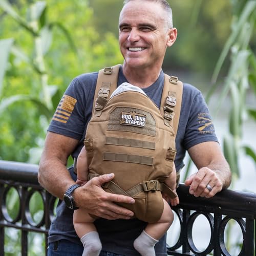 Tactical Baby Gear Tactical Baby Carrier for Dads – Ergonomic, Hip Healthy & Comfortable for Infants and Toddlers (8–33 lbs) (Black Camo)