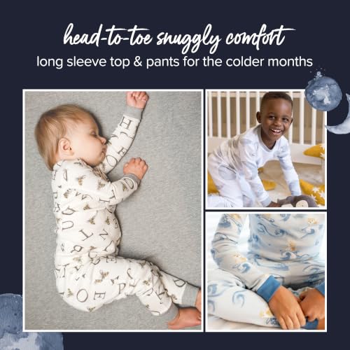 Burt's Bees Baby Organic Cotton Pajamas for Boys, Toddler PJ Set, 2-PC