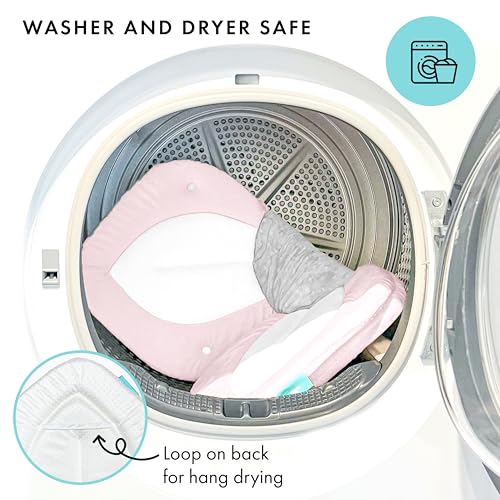 Blooming Bath Baby Bath Seat - Baby Tubs for Newborn Infants to Toddler 0 to 6 Months and Up - Infant Essentials Must Haves - The Original Washer-Safe Flower Seat - Lotus, Pink/White/Gray