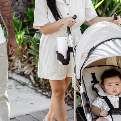 Baby Delight | Swerve Stroller | Lightweight | for Travel & Everyday | Multi-Position Recline | Compact Fold | Extra Storage | Tan