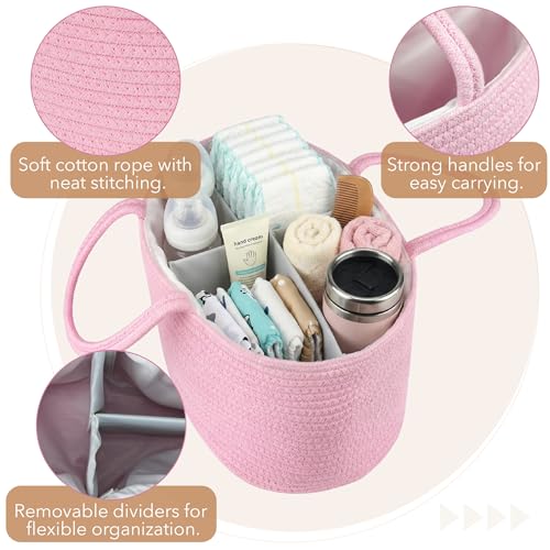 Mr. Pen- Baby Diaper Caddy Organizer, Pink