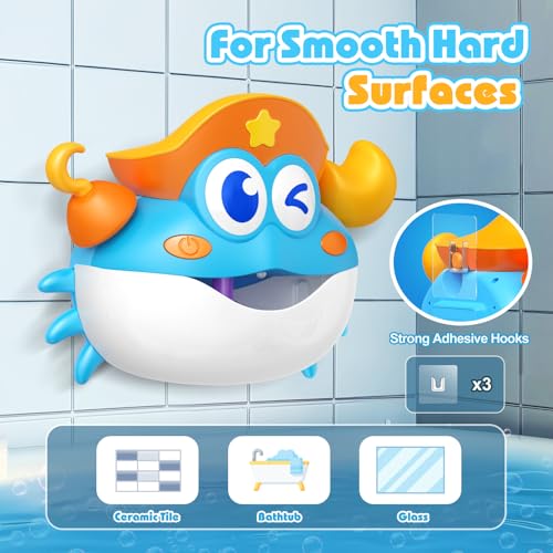 Bath Toys,Light Up Baby Bath Toys Bath Bubble Machine with Colourful RGB Light Great Birthday for Toddler Boys and Girls Tub Toy for Kids Ages 1-3 4-8