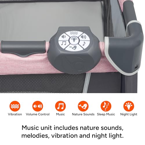 Baby Trend Simply Smart Nursery Center Playard, Dash Pink