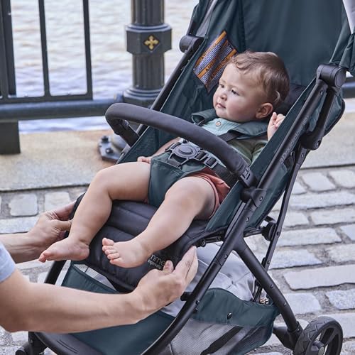 Ingenuity 3Dquickclose CS+ Compact Fold Stroller – Lightweight Stroller with Oversized Canopy, Extra-Large Storage and Compact Fold, Deep Ocean