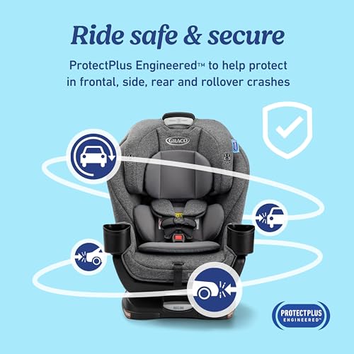 Graco Extend2Fit 3-in-1 Convertible Car Seat, 3 Modes – Rear Facing, Forward Facing Baby Car Seat and Highback Booster Seat, Adjustable Extension Panel for Extra Legroom, Ashten