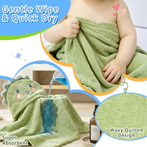 TREENEWBE Toddler Hooded Bath Towels 9PCS