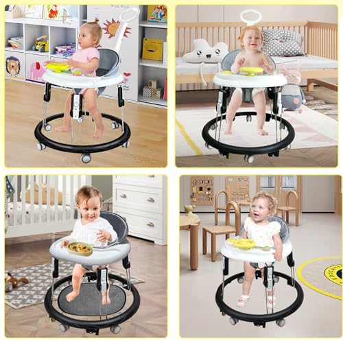 Foldable Baby Walker for Boys Girls, 5-in-1 Toddler Activity Walkers