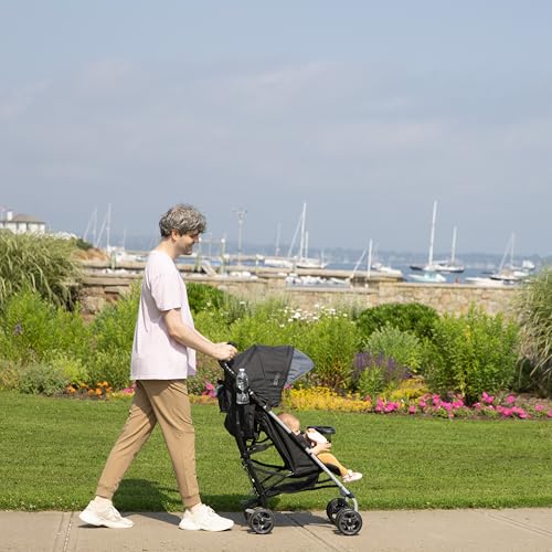 3Dlite Convenience Stroller, Gray – Lightweight Stroller with Aluminum Frame, Large Seat Area, 4 Position Recline, Extra Large Storage Basket – Infant Stroller for Travel and More