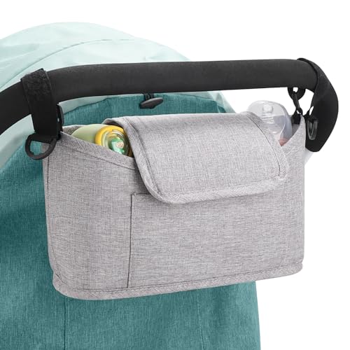 Accmor Universal Stroller Organizer, Stroller Bag Caddy Organizer, Stroller Organizer Accessories for Uppababy, Baby Jogger, Nuna, Doona, Britax Strollers