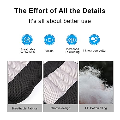Srutirbo Car Booster Seat Cushion Raise The Height for Short People Driving Hip (Tailbone) and Lower Cack Fatigue Relief Suitable for Trucks, Cars, SUVs, Office Chairs, Wheelchairs (Pure Black)