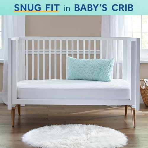 Sealy Baby Infant & Toddler Crib Mattress - Butterfly Knit Premium Foam, Waterproof and Breathable, Non Toxic Washable Zip off Cover, GREENGUARD GOLD Certified, Made in USA, 52x28