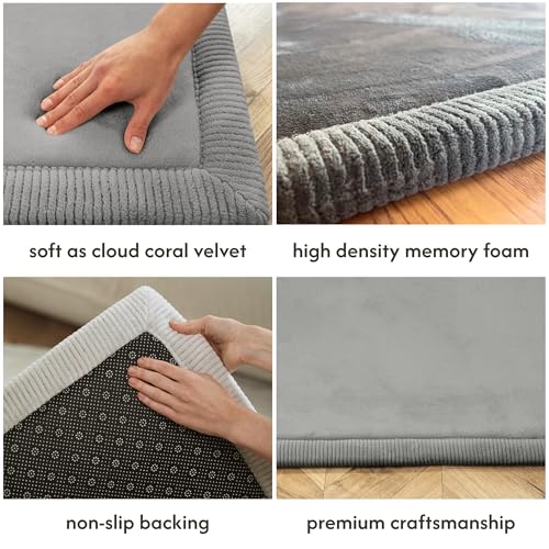 Hakuna Matte CloudSoft Baby Play Mat 60"x80" - Non-Slip Foam Rug, Dark Gray
