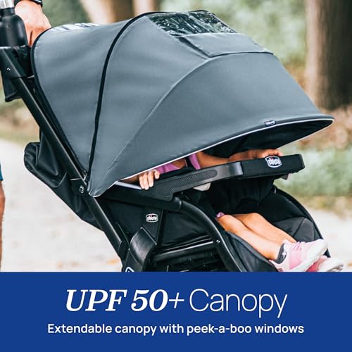 Chicco Activ3 Jogging Stroller Travel System, Activ3 Jogging Stroller with KeyFit 30 Infant Car Seat and Base, Solar/Grey