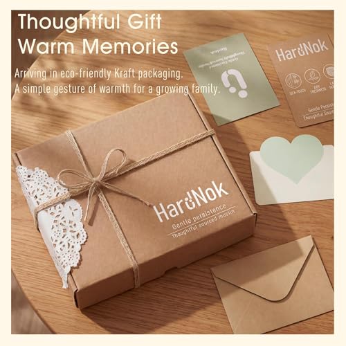HardNok 4-Piece Muslin Baby Towel Set - Made with Organic Cotton, (2) 6-Layer 32x32 Towels & (2) Washcloths, Bath, Beach & Pool Gift Set (Neutral Sage Mix)