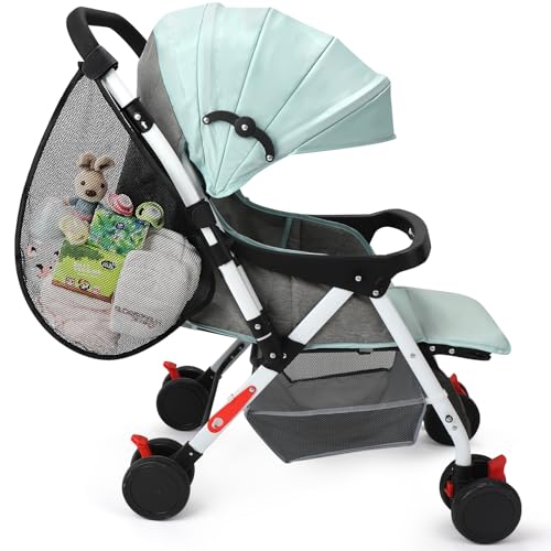 Accmor Universal Stroller Organizer, Side Sling Stroller Organizer, Mesh Cargo Net Stroller Storage Caddy, Stroller Bag Accessories Fits for Uppababy, Nuna, Baby Jogger, Britax, Doona Strollers