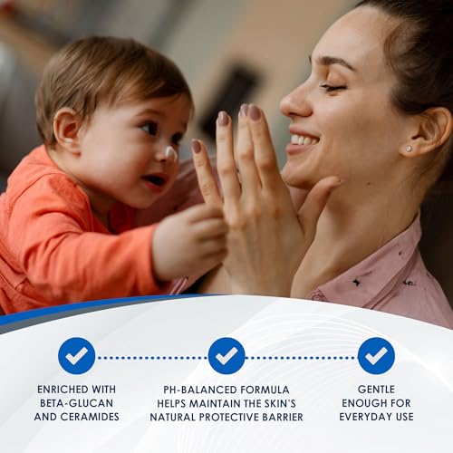 Vanicream Moisturizing Cream for Baby, 6 Oz, Gentle, Hydrating Baby Lotion with Beta-Glucan & Ceramides, Formulated without Common Irritants for Sensitive Skin, All Ages