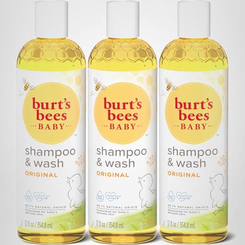 Burt's Bees Baby Shampoo & Wash, Tear Free Soap, Baby Care, Original,12 Ounce (Pack of 3)