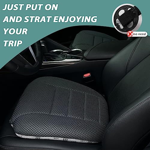 AEROiVi 17.7" L × 16.9" W × 3" H,Car Booster Seat Cushion Raise The Height for Short People Driving, Breathable 3D Air Mesh, 3 Inch Booster Seat, Non-Slip Bottom, Car Seat Pad with Truck,Cars,SUVs
