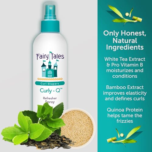 Fairy Tales Curly-Q Curl Refresher for Kids - Lightweight Spray to Define Curls, Add Bounce and Reduce Frizz - 8oz