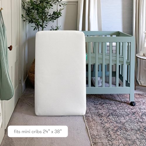 Newton Baby Mini Crib Mattress 24" x 38" - Ultra-Breathable Proven to Reduce Suffocation Risk, 100% Washable - Removable Cover Included, GREENGUARD Gold