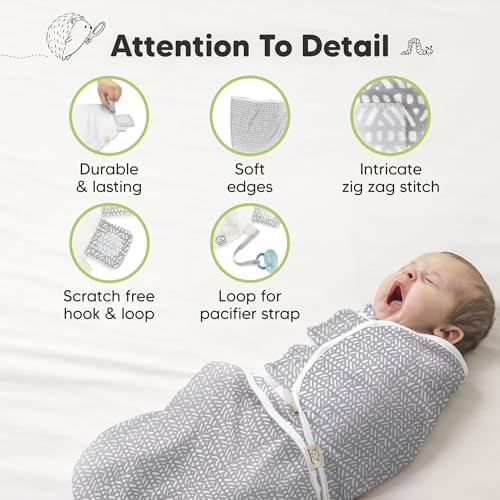 KeaBabies 3-Pack Organic Baby Swaddles for Newborns, Infant (Nordic, 0-3M)