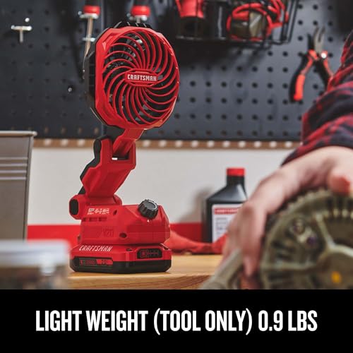 CRAFTSMAN V20 Cordless Personal Fan, Compact and Collapsible, Bare Tool Only (CMCE010B)