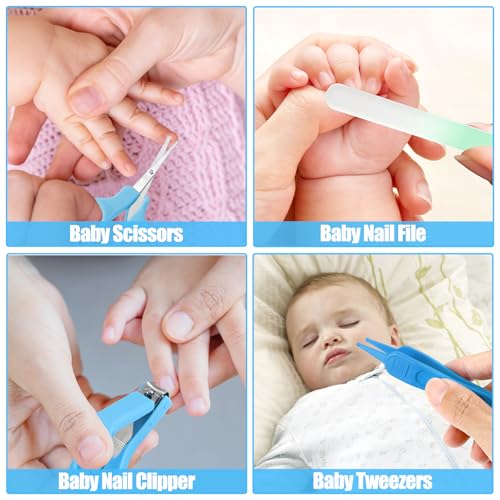 Baby Healthcare and Grooming Kit for Newborn Kids, 24PCS Upgraded Safety Baby Care Kit, Newborn Nursery Health Care Set, Baby Care Products