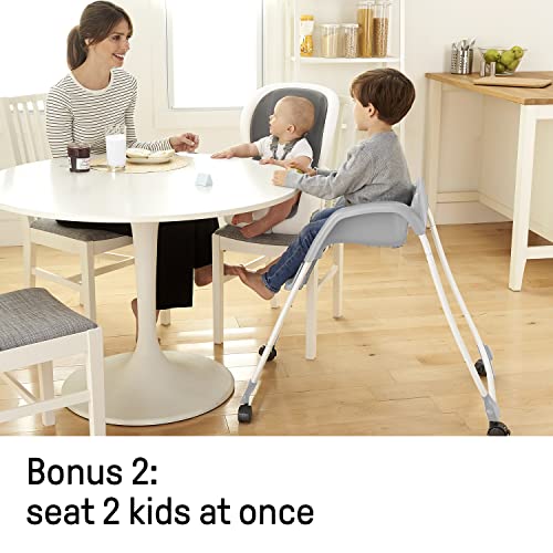 Ingenuity SmartClean Trio Elite 3-in-1 Convertible Baby High Chair, Toddler Chair, and Dining Booster Seat, For Ages 6 Months and Up, Unisex - Slate