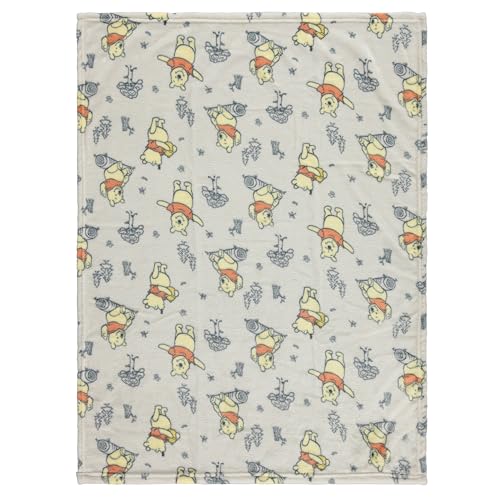Disney Characters Flannel Fleece Baby Blanket - Soft & Cozy 30x40 Inches, Featuring Mickey Mouse, Minnie Mouse, Winnie The Pooh, and Dumbo