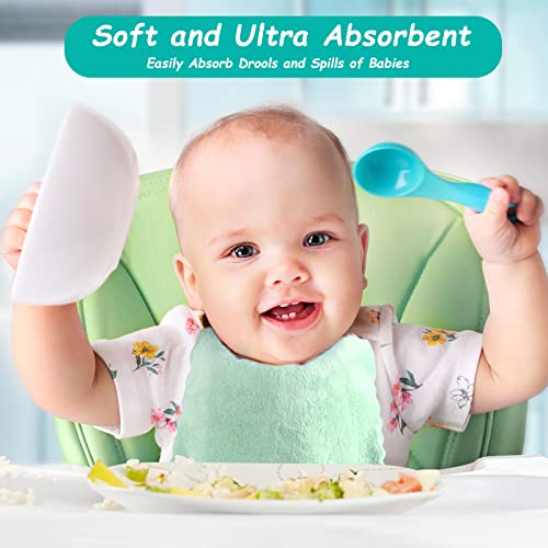 HOMEXCEL Baby Washcloths 50 Pack, Microfiber Coral Fleece Baby Bath Face Towel 7 x 9 Inch Extra Absorbent and Soft Burp Cloth and Wash Cloths for Newborn,Infants and Toddlers, Gentle On Sensitive Skin