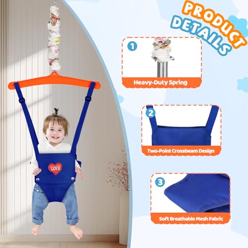 UMIKOOL DIRECT Baby Jumper with Stand, Jumper for Baby 6-24 Months, Baby Jumpers and Bouncers with Adjustable Chain, Easy to Assemble & Store, Infant Jumper for Indoor/Outdoor Play
