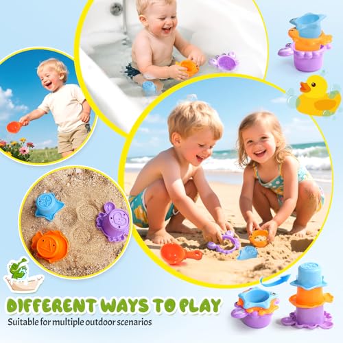 Toddler Bath Toys for Kids Ages 1-3 Waterfall Bathtub Toys for Toddlers 2-4