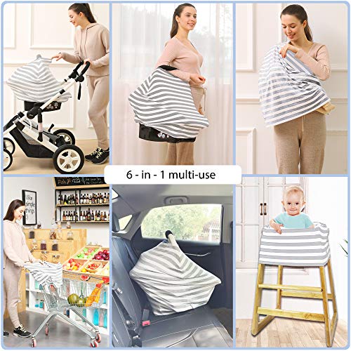 Car Seat Cover for Babies - Multi-use Carseat Canopy Cover, Car Seat Covers, Infant Boys and Girls Shower Gifts