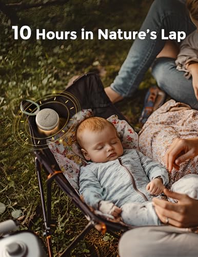 Momcozy Portable Sound Machine with Night Light, White Noise Sound Machine for Baby, 20 Soothing Sounds, Sound Therapy, Long-Lasting Power, Timer, Clips on Stroller, Baby Shower Gifts