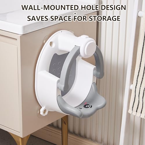 Baby Bath Seat for Babies 6 Months and Up, Non-Slip Bathtub Support Seat for Toddlers, Portable Infant Bath Chair with Strong Suction Cups, Safety Armrest & Cute Bear Backrest